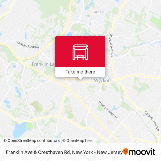 Franklin Ave & Cresthaven Rd map