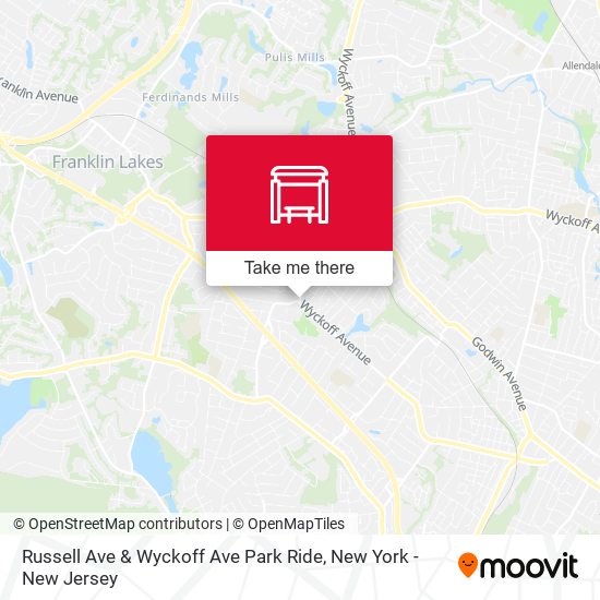 Mapa de Russell Ave & Wyckoff Ave Park Ride