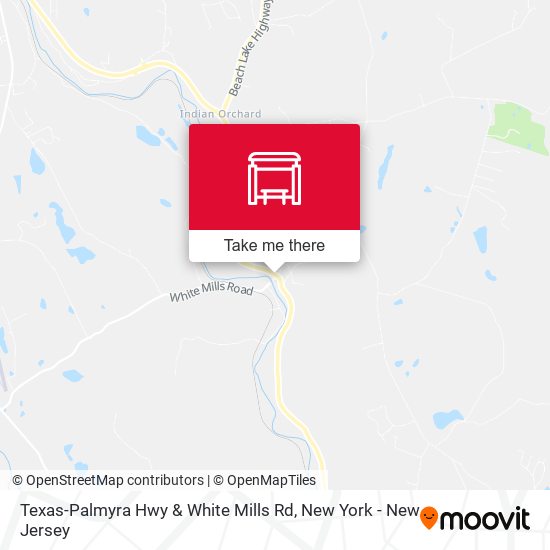 Texas-Palmyra Hwy & White Mills Rd map