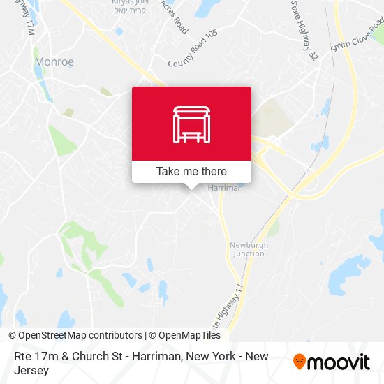 Rte 17m & Church St - Harriman map