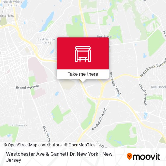 Westchester Ave & Gannett Dr map
