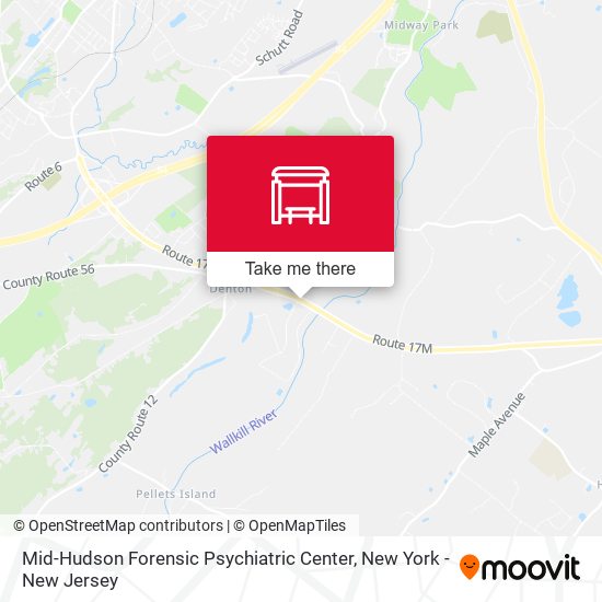 Mapa de Mid-Hudson Forensic Psychiatric Center