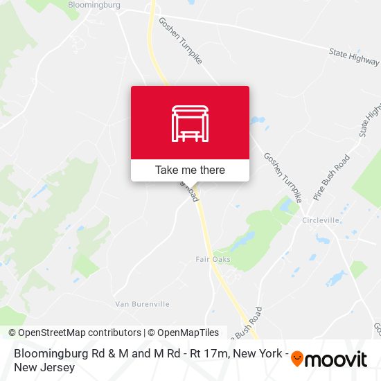 Bloomingburg Rd & M and M Rd - Rt 17m map