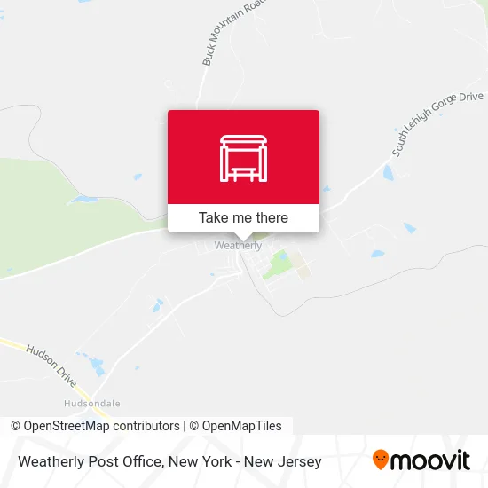 Weatherly Post Office map