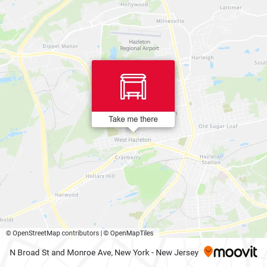 N Broad St and Monroe Ave map