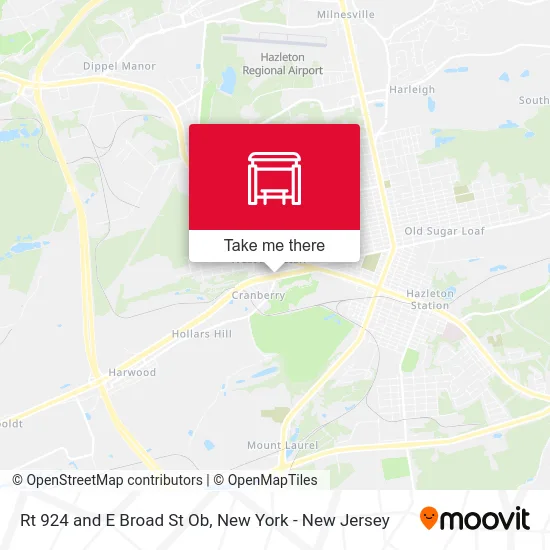 Rt 924 and E Broad St Ob map