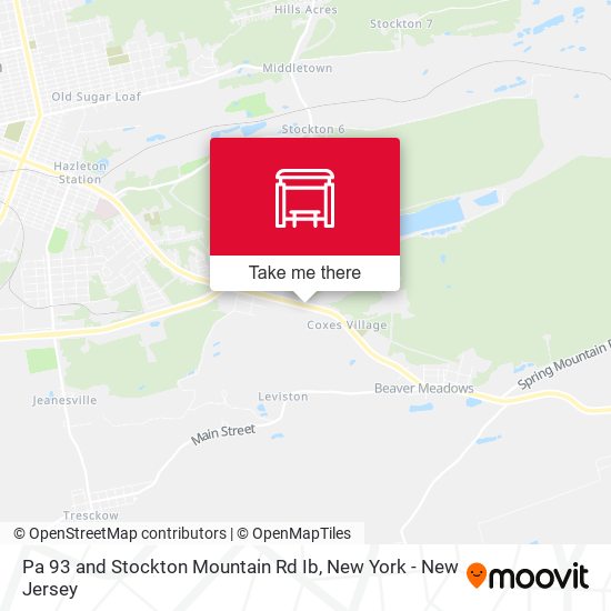 Pa 93 and Stockton Mountain Rd Ib map