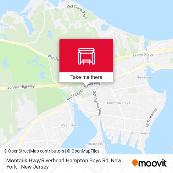 Mapa de Montauk Hwy / Riverhead Hampton Bays Rd