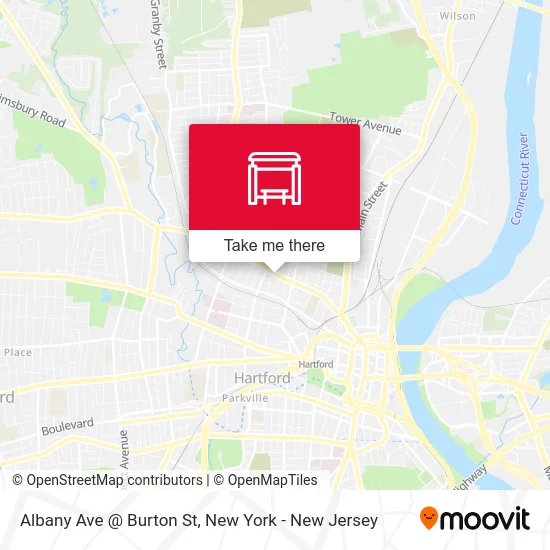 Albany Ave @ Burton St map