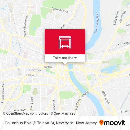 Columbus Blvd @ Talcott St map