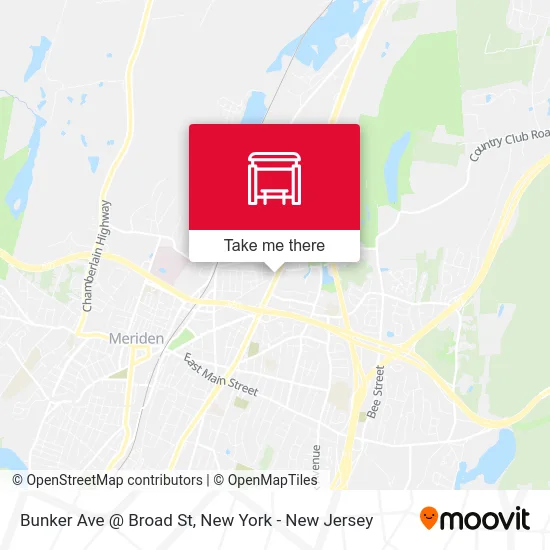 Bunker Ave @ Broad St map