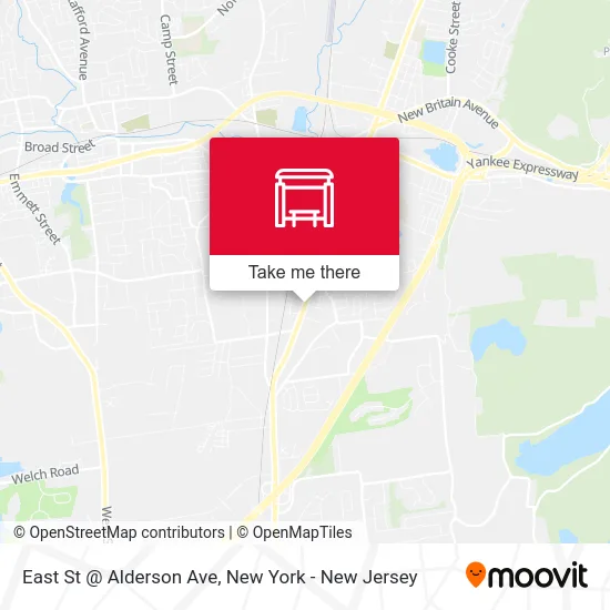 East St @ Alderson Ave map