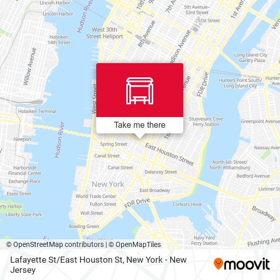 Lafayette St/East Houston St map