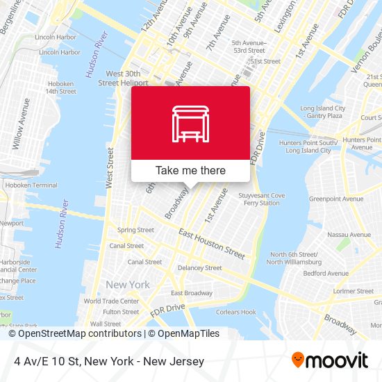 Mapa de 4 Av/E 10 St