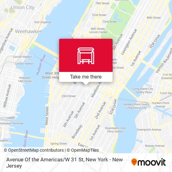 Avenue Of the Americas/W 31 St map