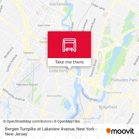 Bergen Turnpike at Lakeview Avenue map