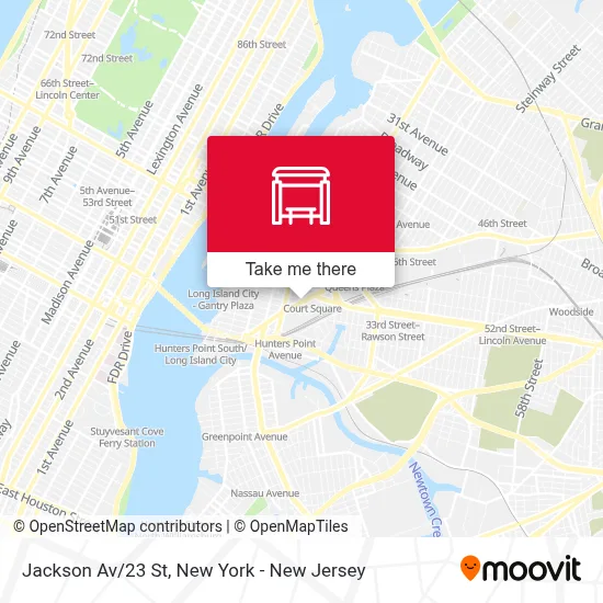 Jackson Av/23 St map