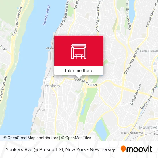 Yonkers Ave @ Prescott St map