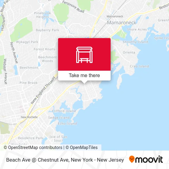 Beach Ave @ Chestnut Ave map