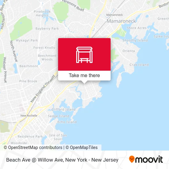 Beach Ave @ Willow Ave map