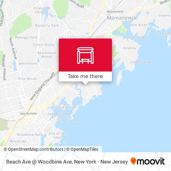 Mapa de Beach Ave @ Woodbine Ave