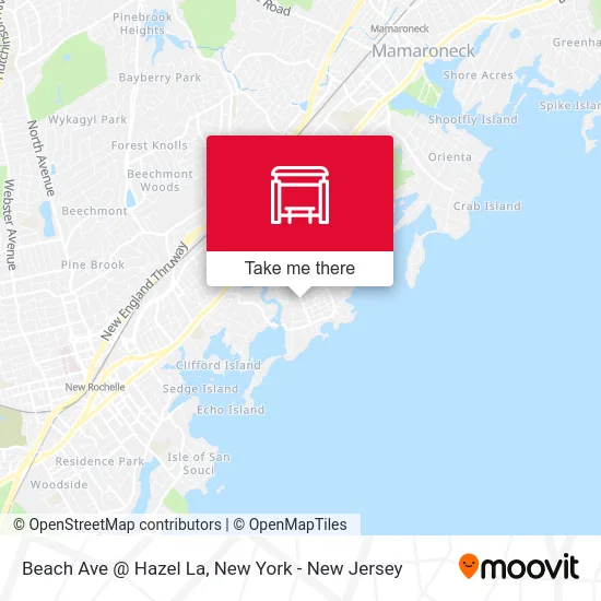 Beach Ave @ Hazel La map