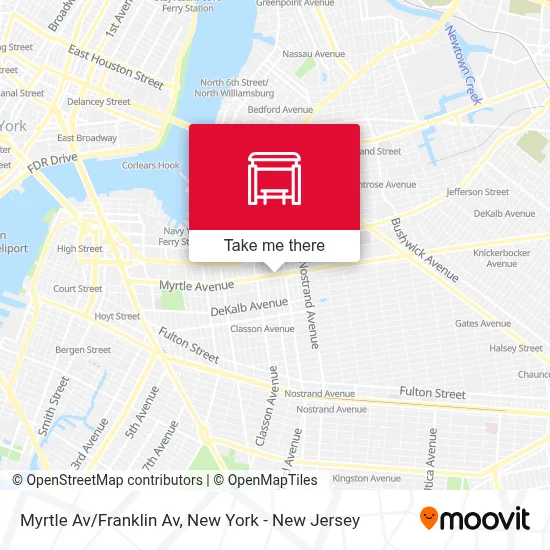 Myrtle Av/Franklin Av map