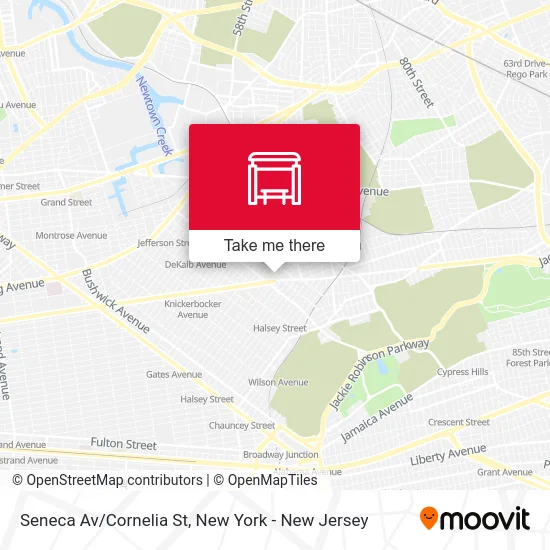 Seneca Av/Cornelia St map