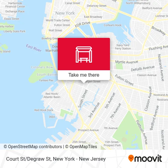 Court St/Degraw St map