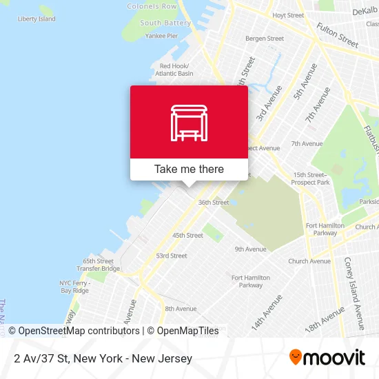 2 Av/37 St map
