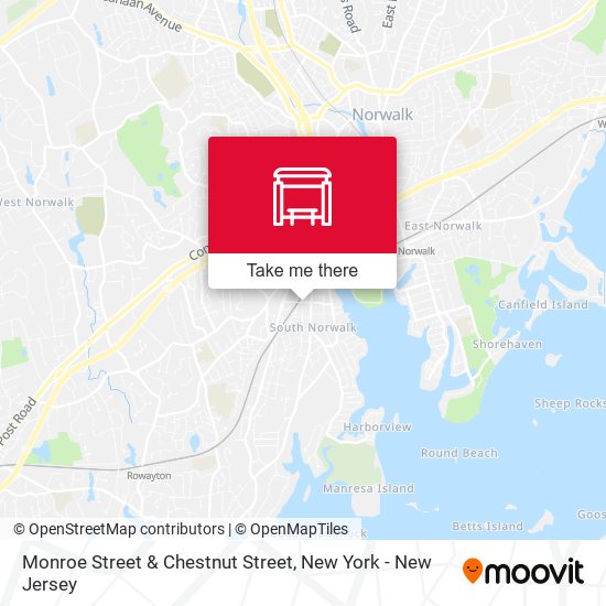 Monroe Street & Chestnut Street map