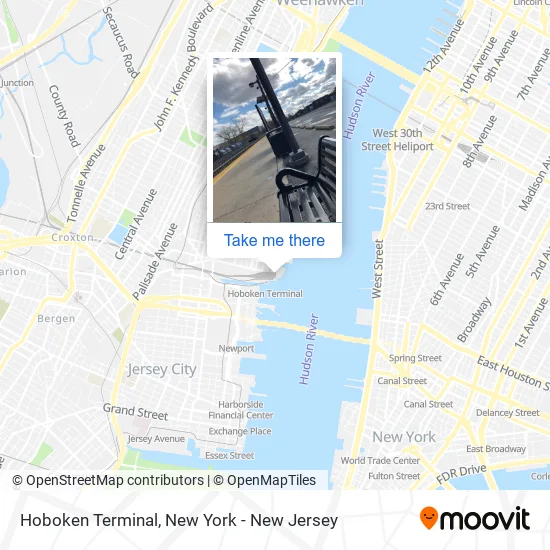 Hoboken Terminal map