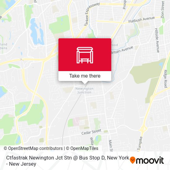 Mapa de Ctfastrak Newington Jct Stn @ Bus Stop D