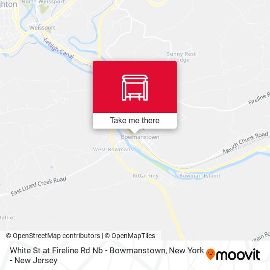 White St at Fireline Rd Nb - Bowmanstown map
