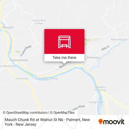 Mauch Chunk Rd at Walnut St Nb - Palmert map