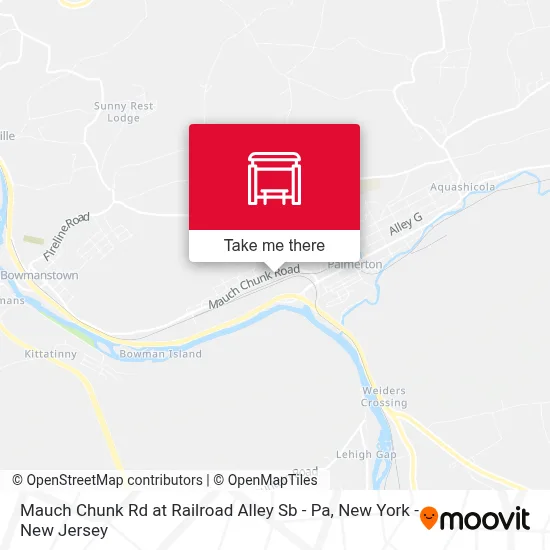Mauch Chunk Rd at Railroad Alley Sb - Pa map