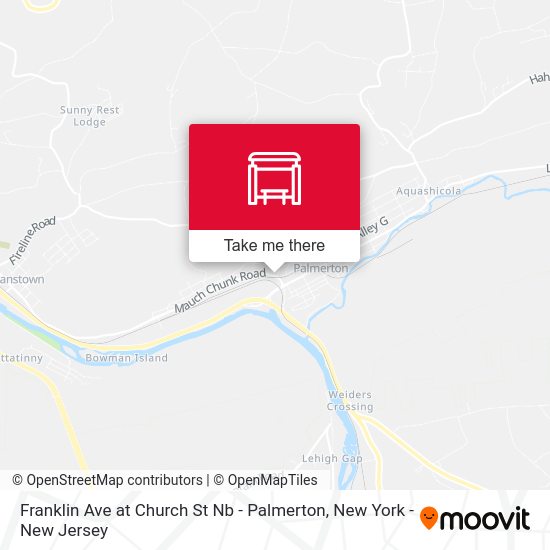 Franklin Ave at Church St Nb - Palmerton map