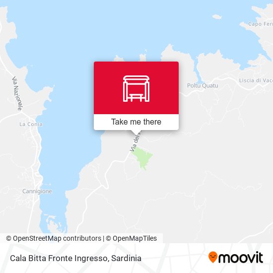 Cala Bitta Fronte Ingresso map