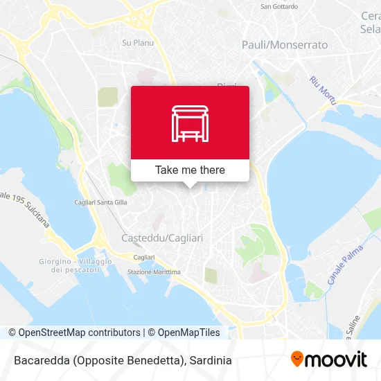 Bacaredda (Opposite Benedetta) map