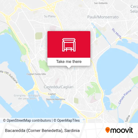 Bacaredda (Corner Benedetta) map