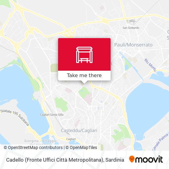 Cadello (Fronte Uffici Città Metropolitana) map