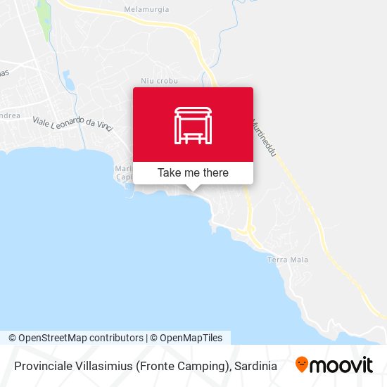 Provinciale Villasimius (Fronte Camping) map