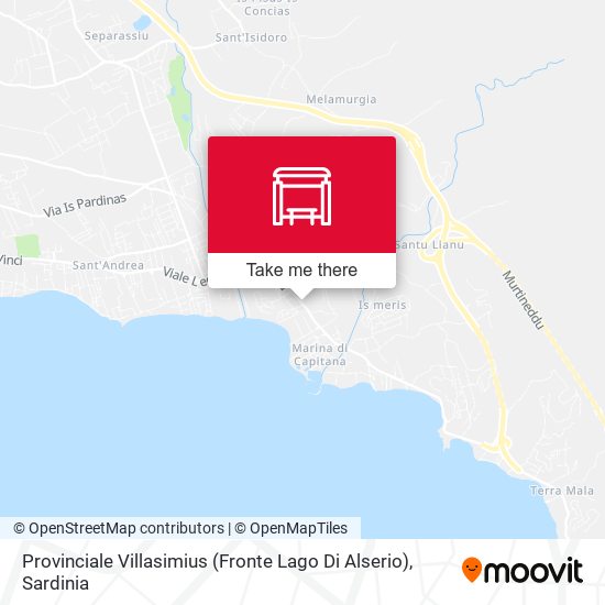 Provinciale Villasimius (Fronte Lago Di Alserio) map