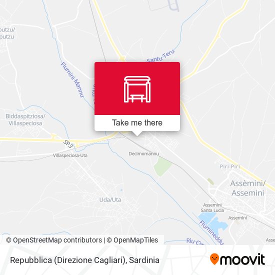 Repubblica (Direzione Cagliari) map