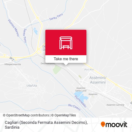 Cagliari (Seconda Fermata Assemini Decimo) map