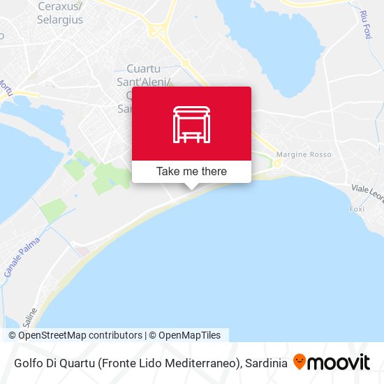 Golfo Di Quartu (Fronte Lido Mediterraneo) map
