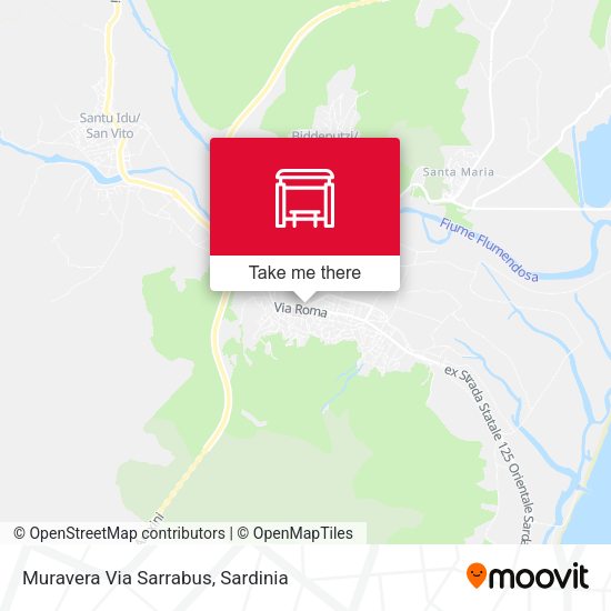 Muravera Via Sarrabus map
