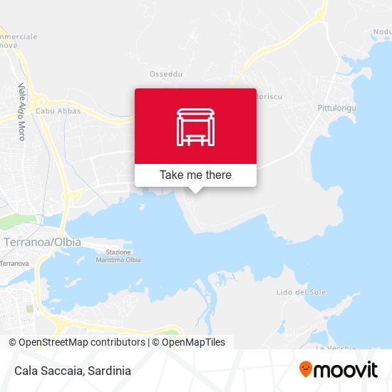 Cala Saccaia map