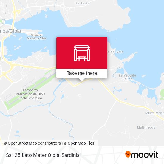 Ss125 Lato Mater Olbia map