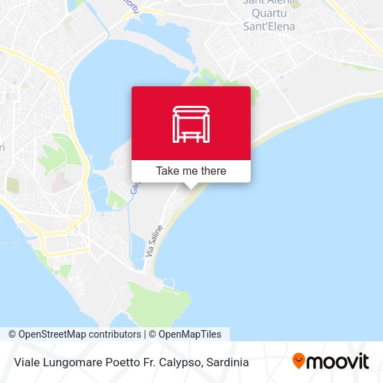 Viale Lungomare Poetto Fr. Calypso map
